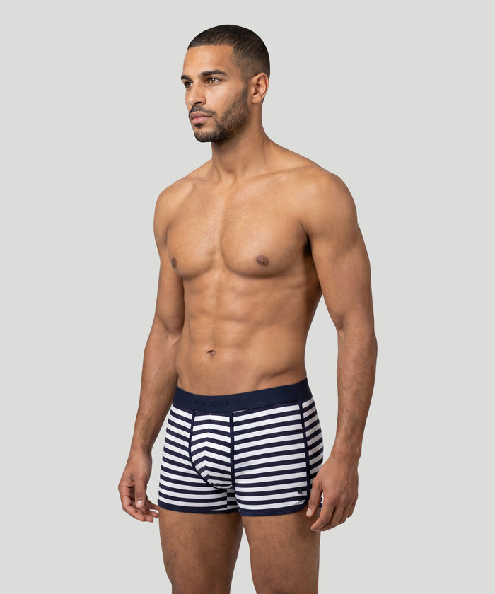 Marathon Boxer Briefs: Navy/White