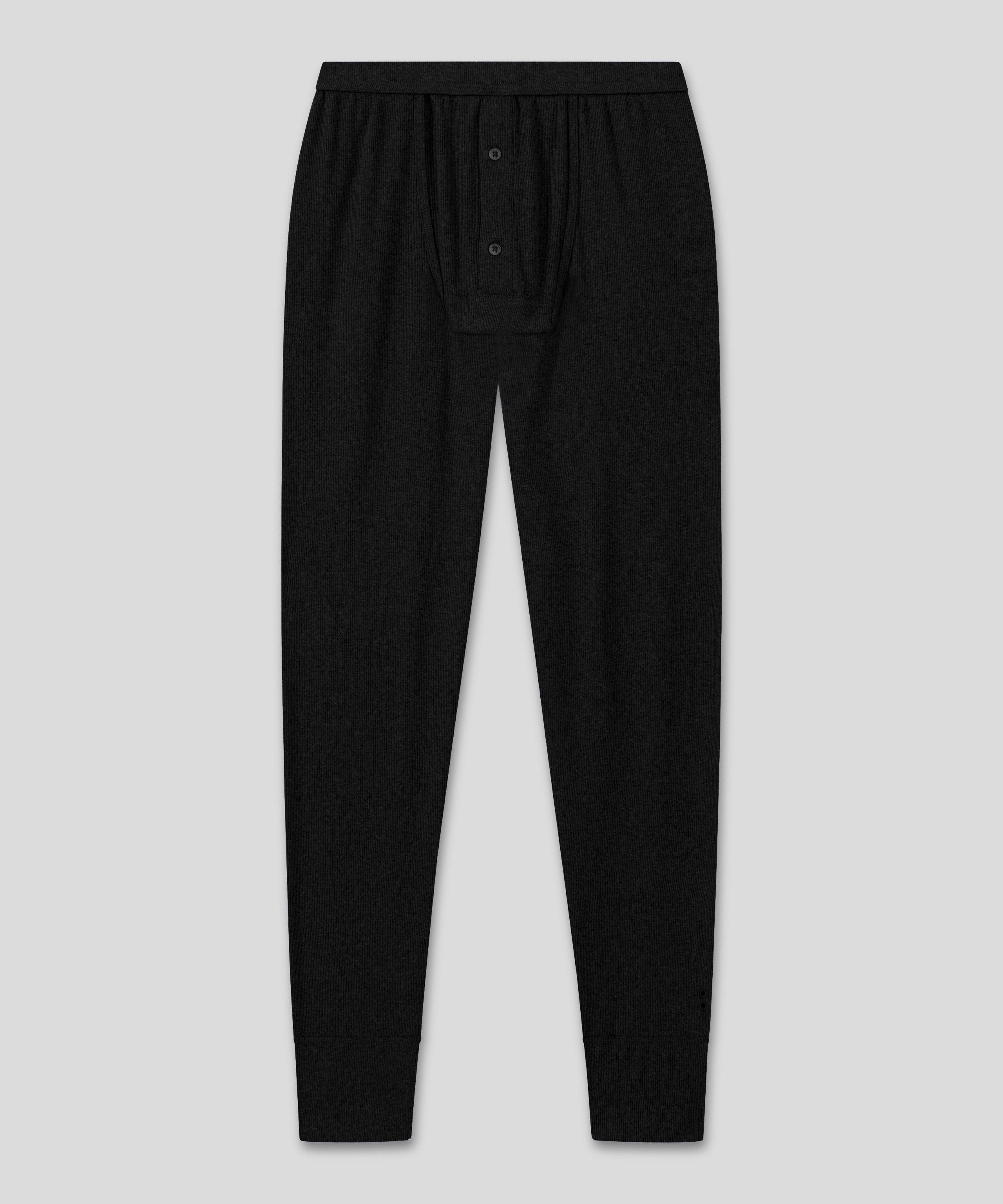 Army Ribbed Long Johns: Black
