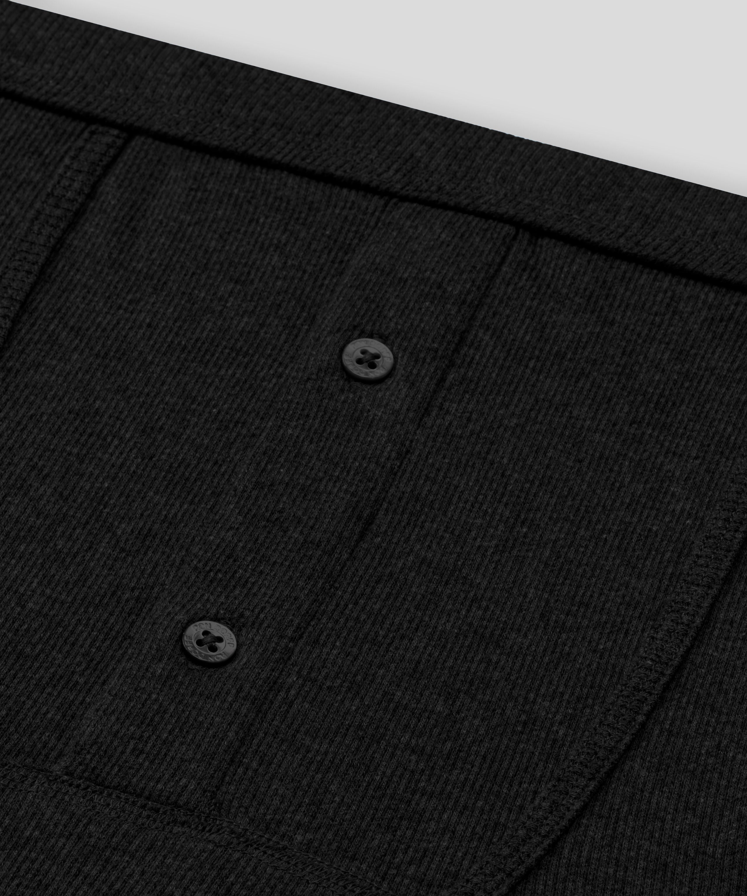Army Ribbed Long Johns: Black
