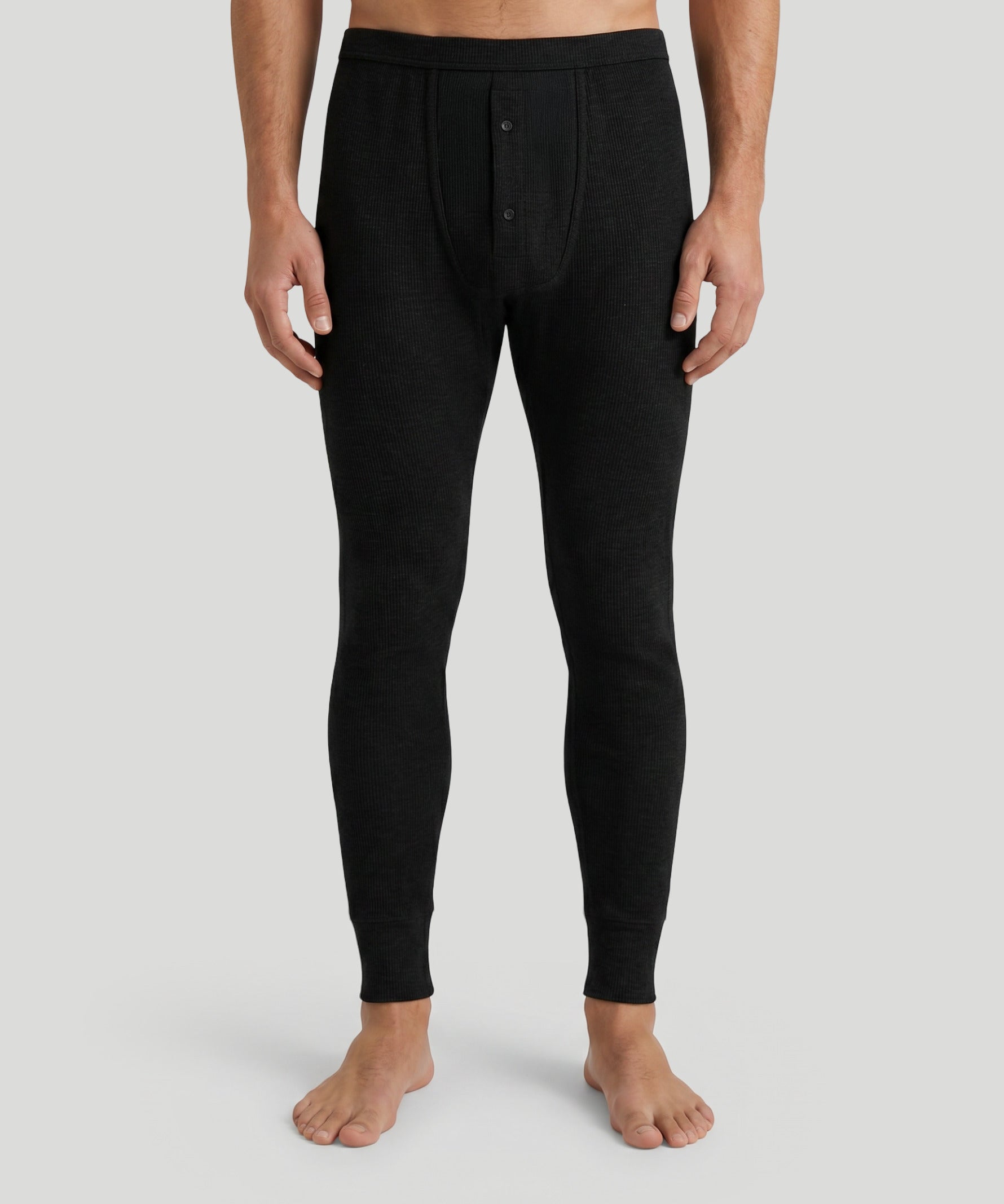 Army Ribbed Long Johns: Black