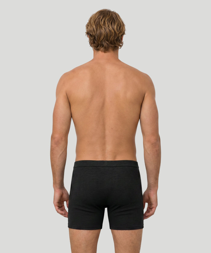 Army Ribbed Night Shorts: Black