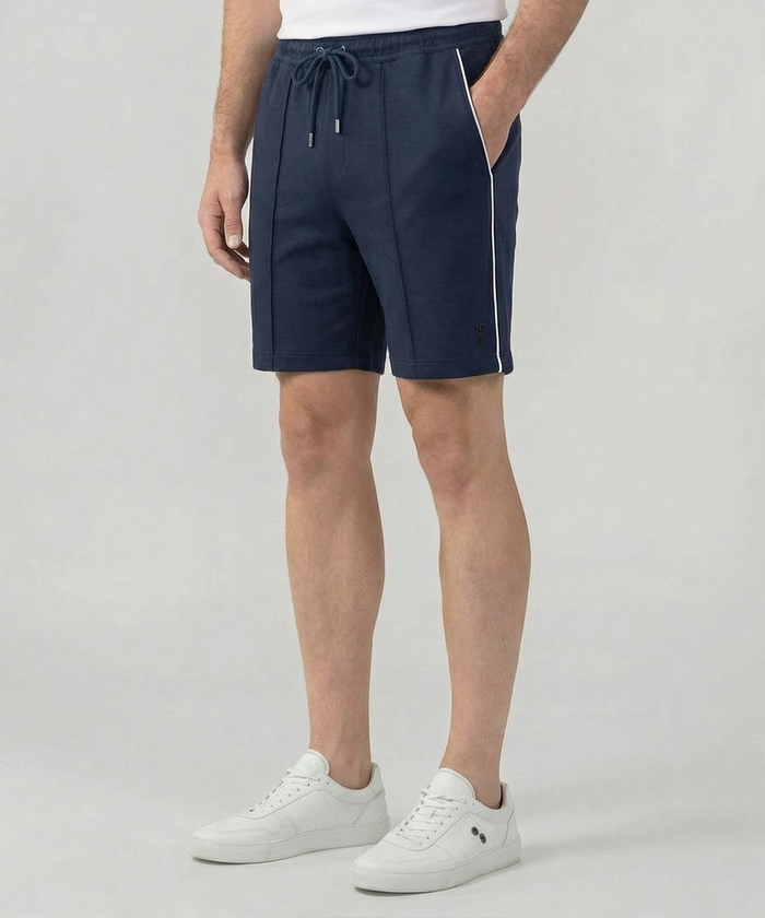 City Shorts w. Piping: Navy