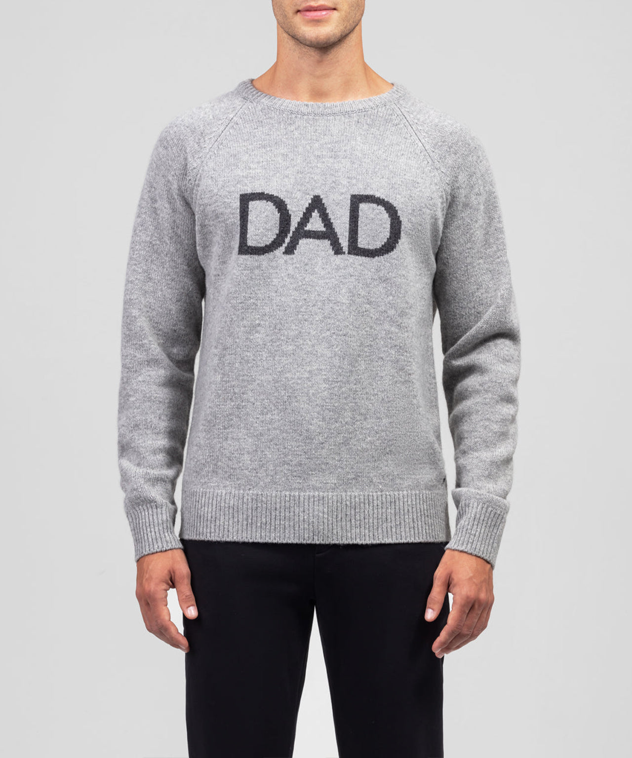 Nordic Wool Sweater "DAD": Heather Grey