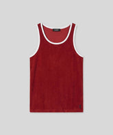 Cotton Terry Tank Top: Red