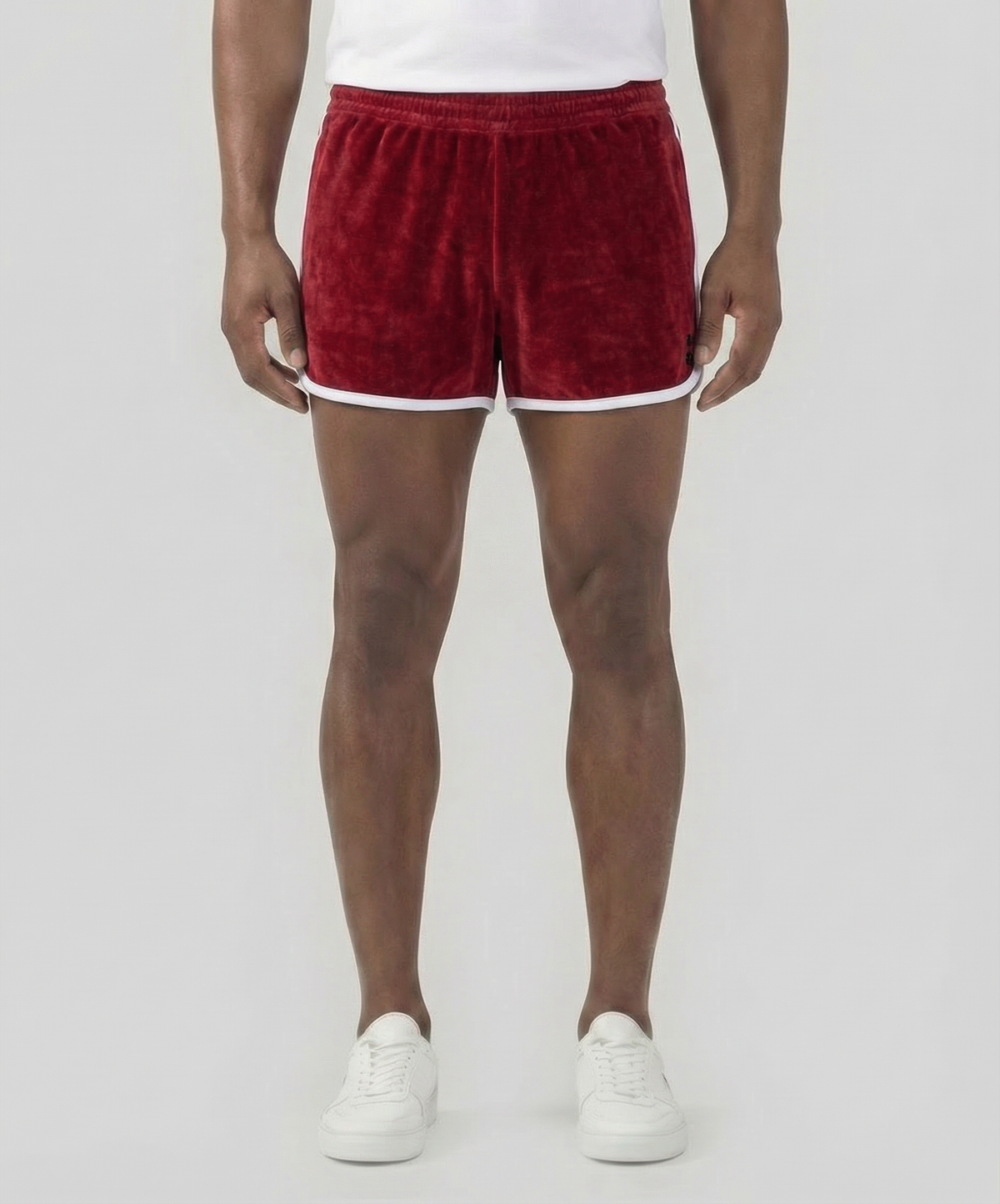 Cotton Terry Marathon Exerciser Shorts: Red