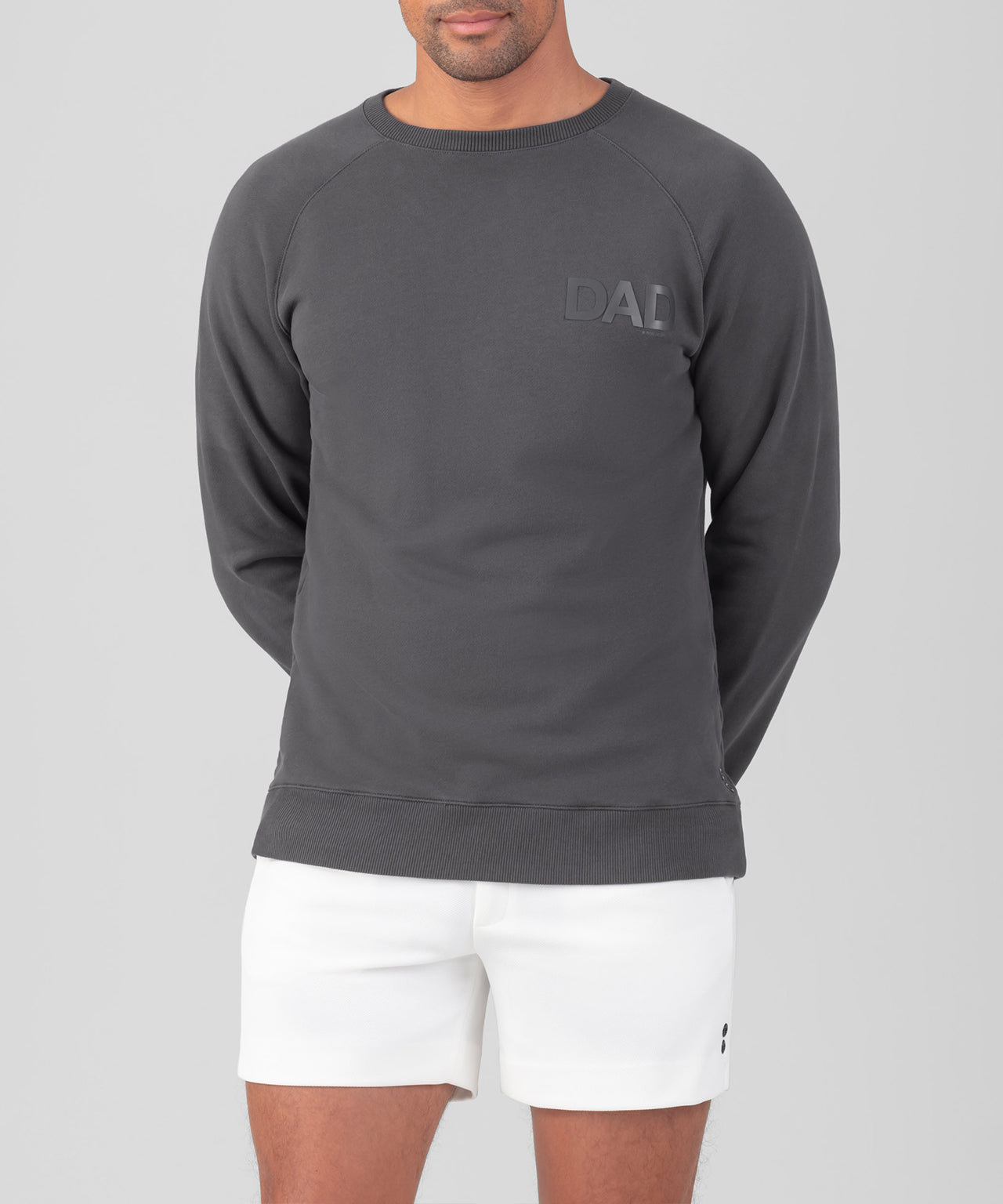 Organic Cotton Sweatshirt "DAD": Lava Grey