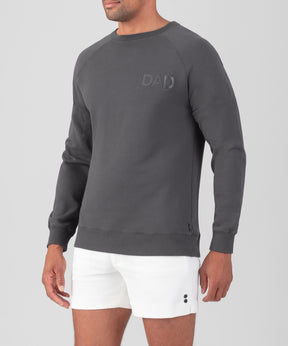 Organic Cotton Sweatshirt "DAD": Lava Grey