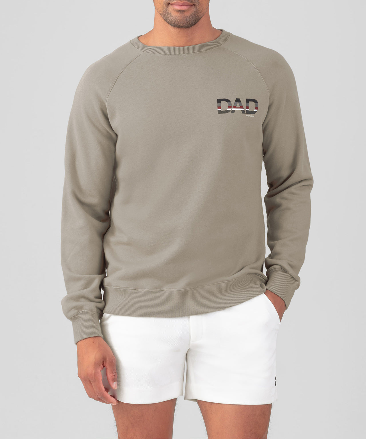 Organic Cotton Sweatshirt "DAD": Dusty Beige