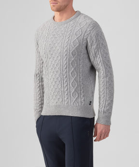 Wool Cashmere Telemark Sweater: Grey Melange