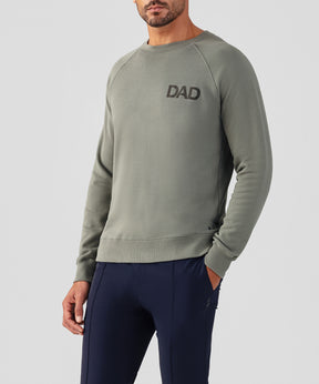 Organic Cotton Sweatshirt "DAD": Army Green