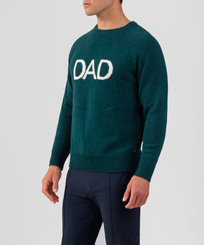 Merinos Wool Sweater "DAD": Green Night