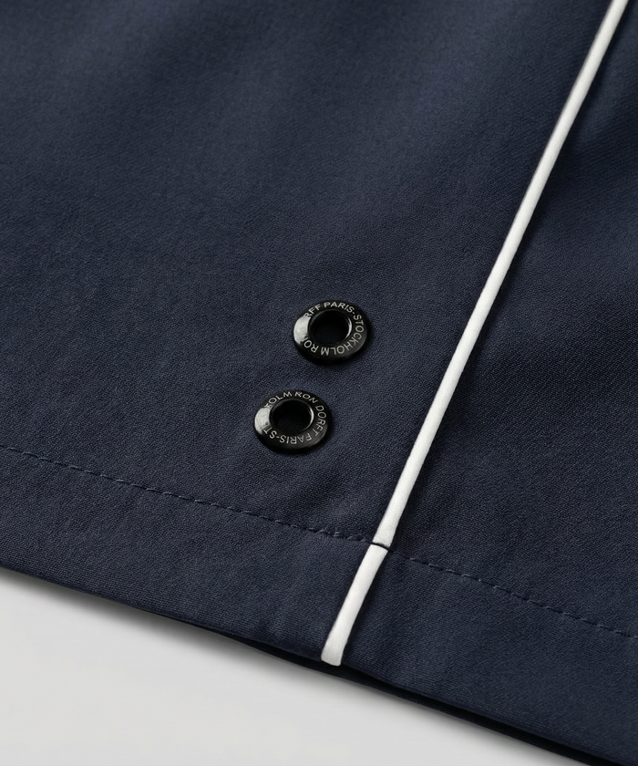 City Shorts w. Piping: Navy