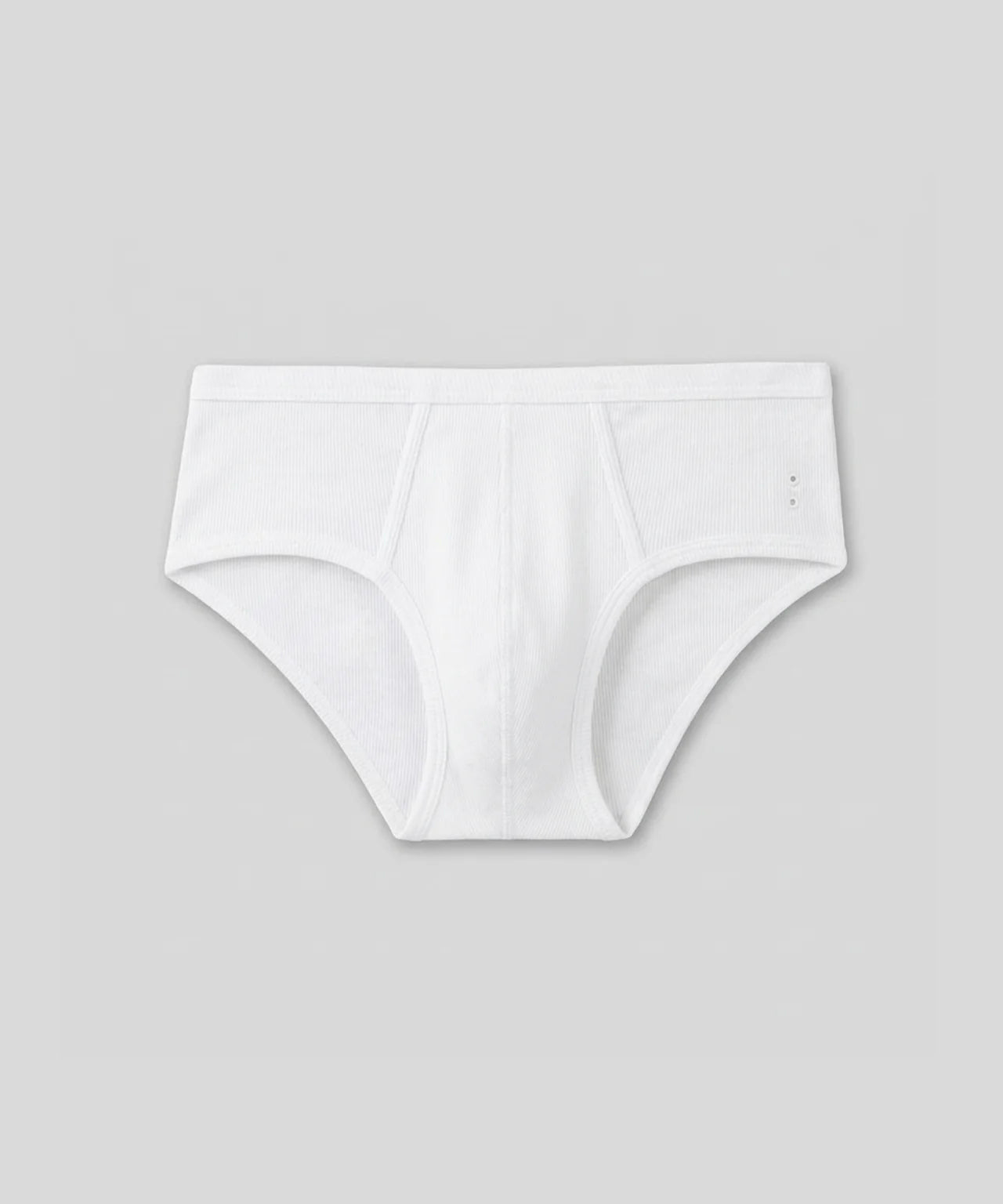 Army Ribbed Y-Front Briefs: White