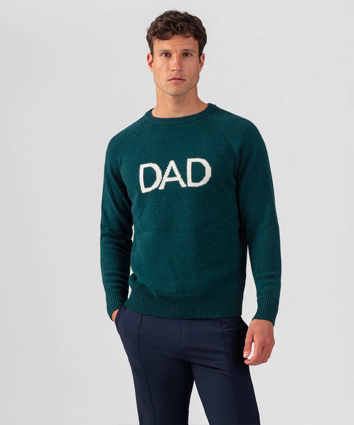 Merinos Wool Sweater "DAD": Green Night