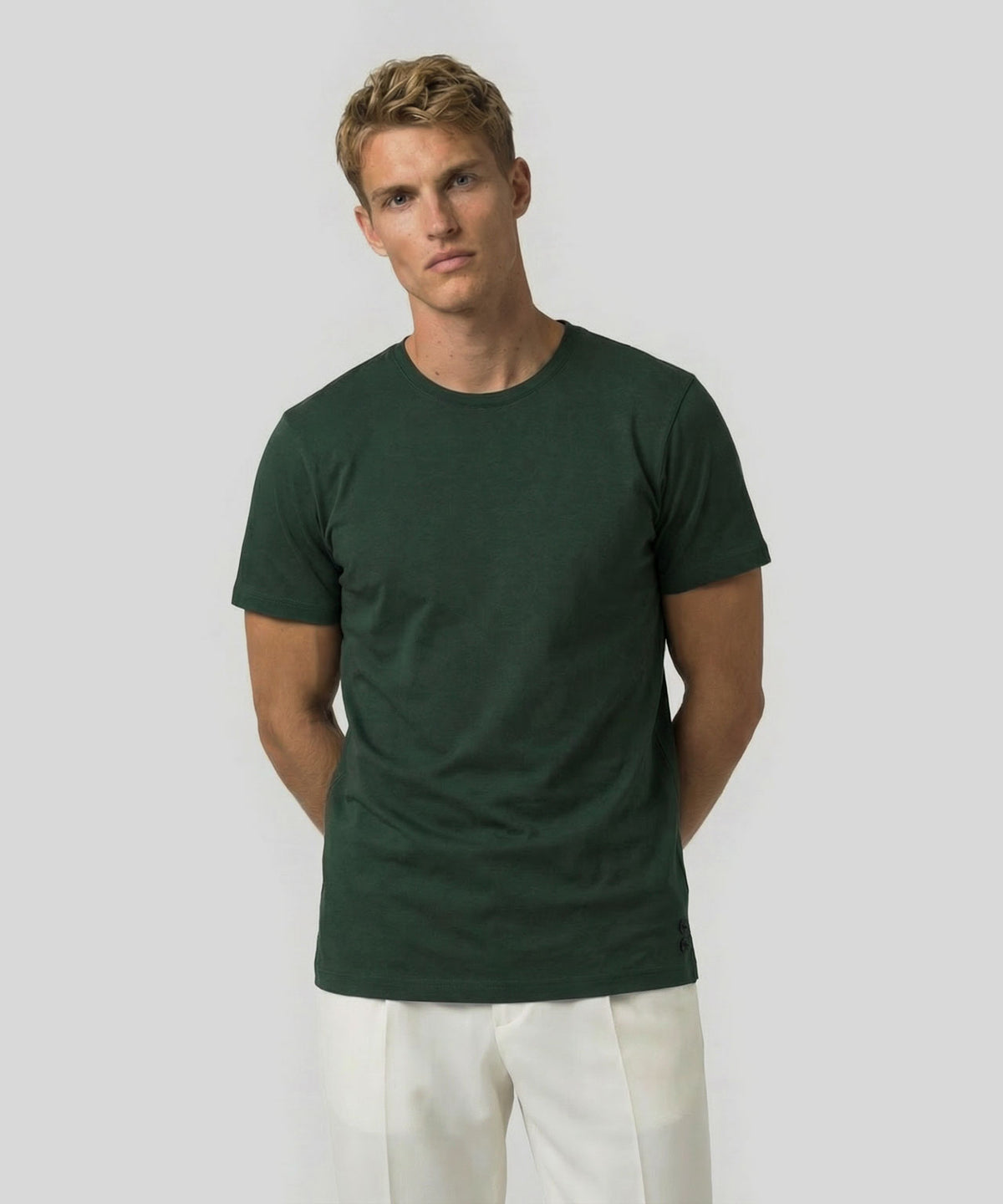 Crew Neck T-Shirt Eyelet Edition: Green Court