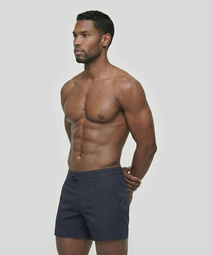 Tennis Swim Shorts: Navy