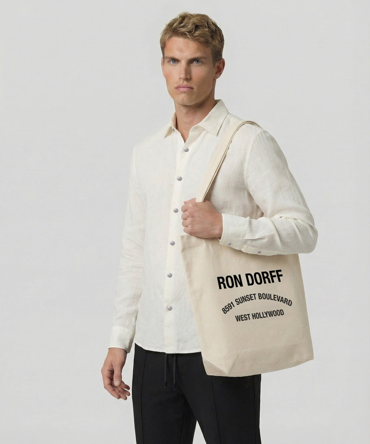 Tote Bag "SUNSET": Retro White