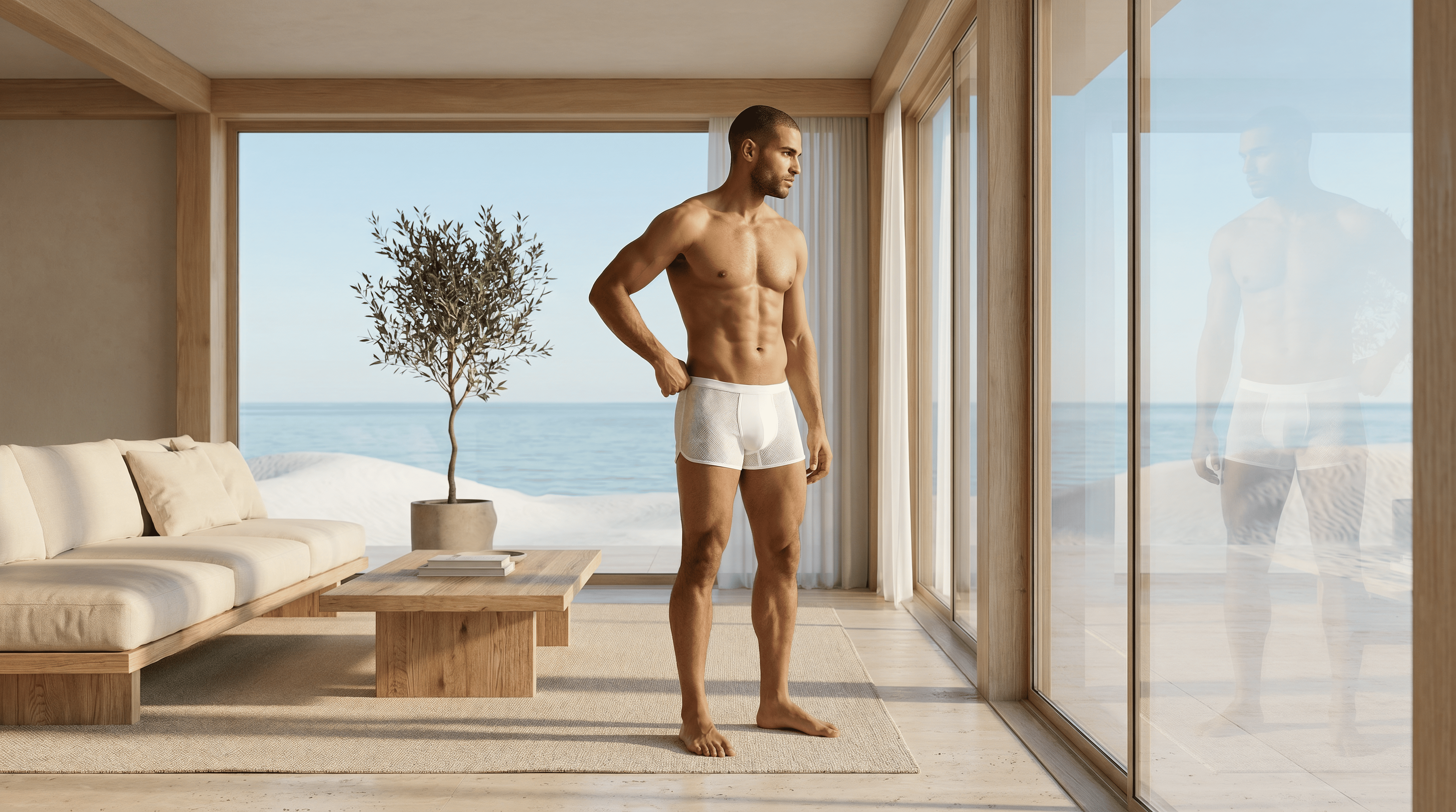 Mesh Marathon Boxer Briefs: White