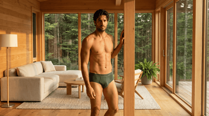 RON DORFF Y-Front Briefs: Balsam Green