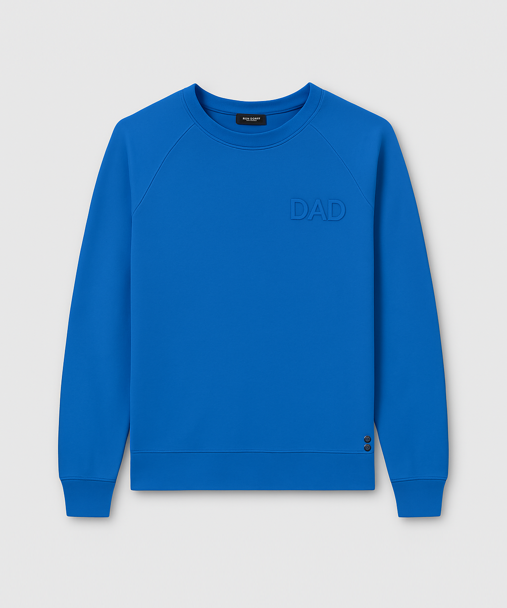 Organic Cotton Sweatshirt "DAD": French Blue