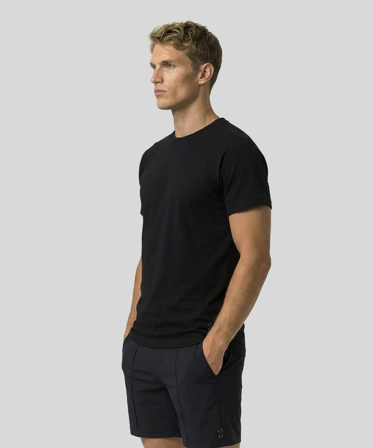 Light Organic Cotton Sleeveless Sweatshirt: Black