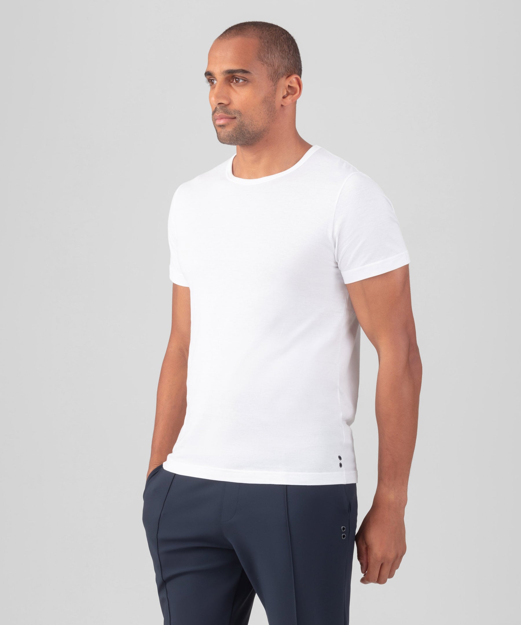 Crew Neck T-Shirt Eyelet Edition: White