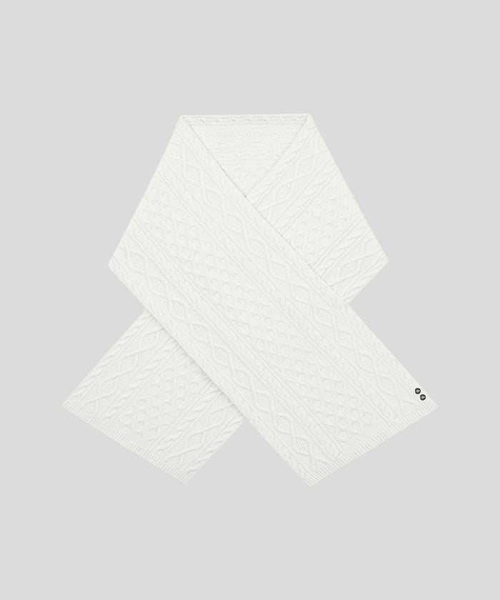 Wool Cashmere Telemark Scarf: Off White