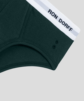 RON DORFF Y-Front Briefs Kit: White/Green Night/Deep Plum