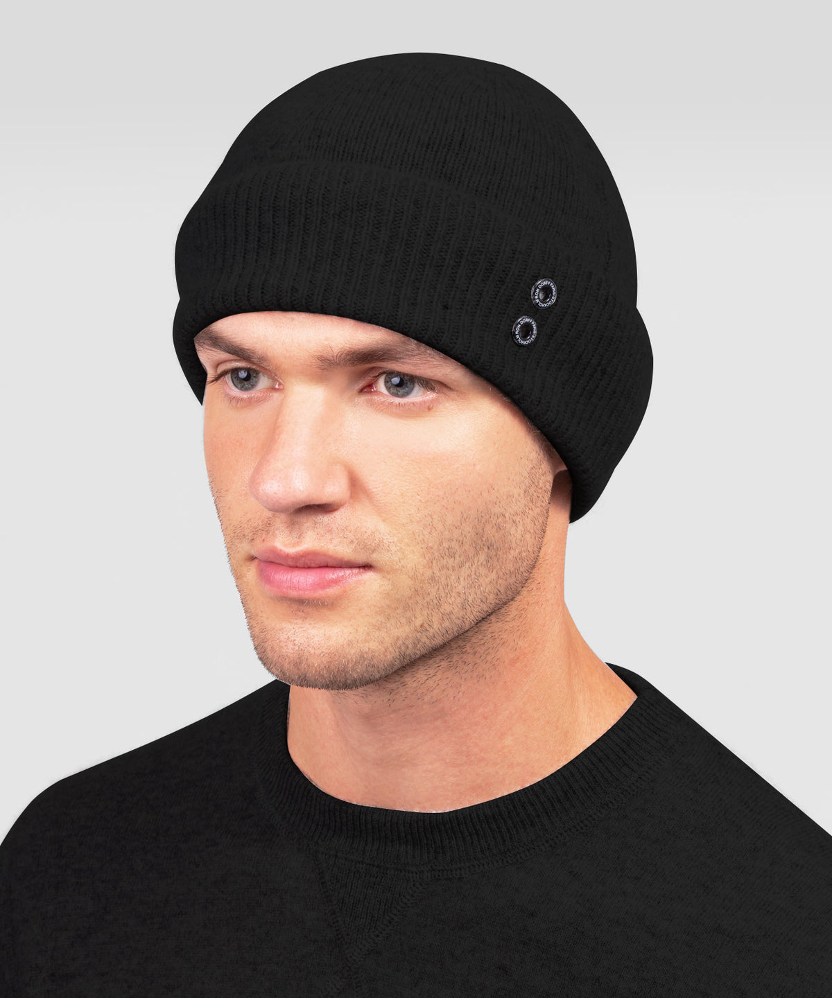 Cashmere Beanie: Black