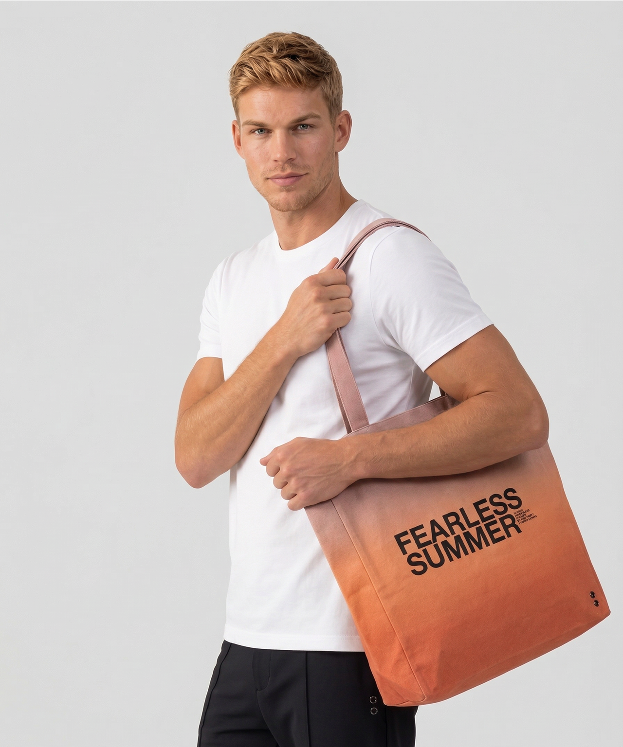 Tote Bag "FEARLESS": Sunset Orange