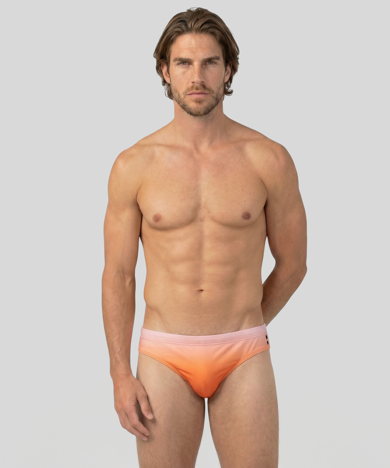 Slim Swim Briefs: Sunset Orange