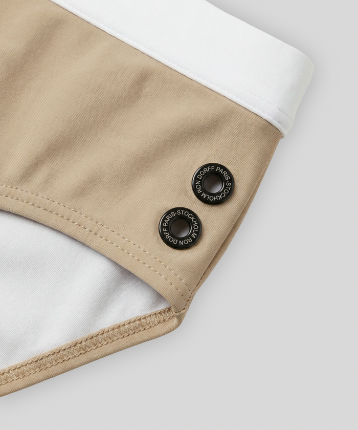 Swim Briefs w. Waistband: Sand