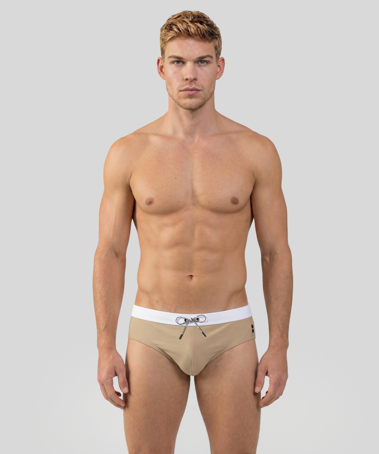 Swim Briefs w. Waistband: Sand