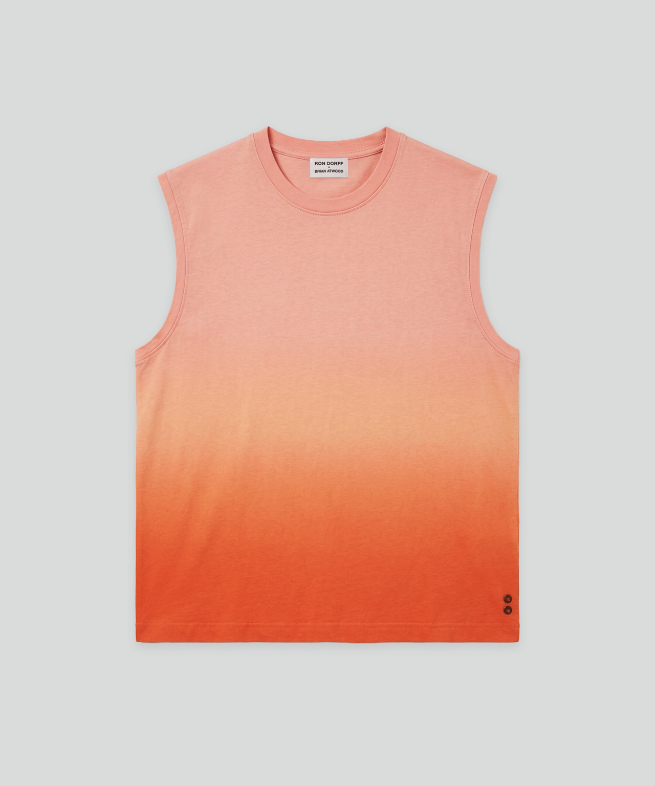 Light Organic Cotton Sleeveless Sweatshirt: Sunset Orange