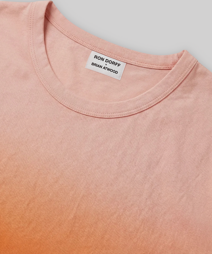 Crew Neck T-Shirt Eyelet Edition: Sunset Orange