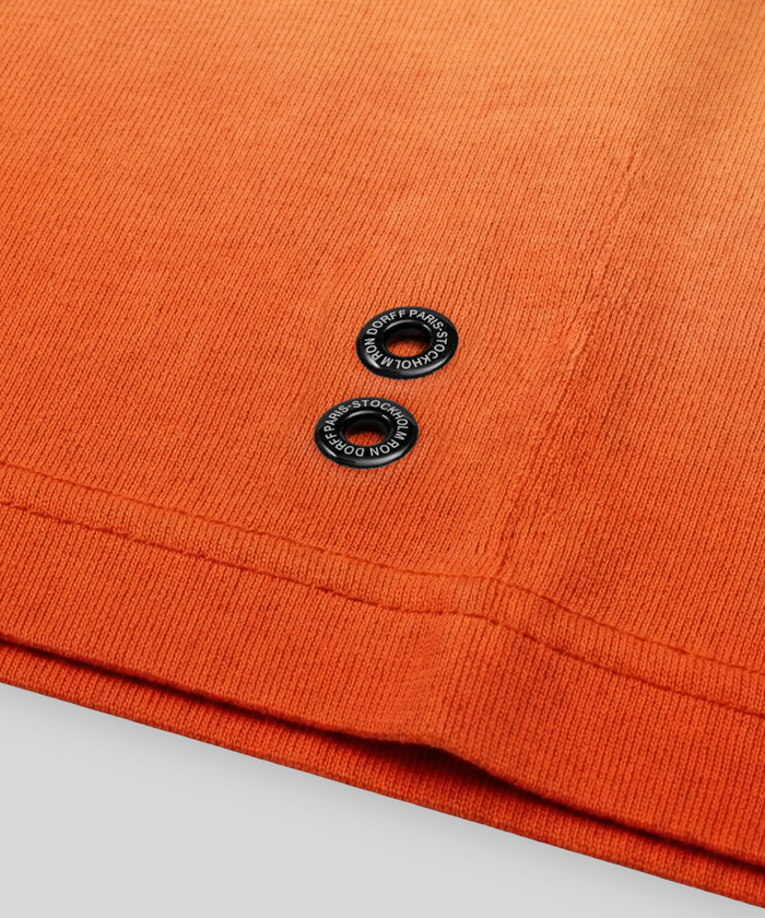 Crew Neck T-Shirt Eyelet Edition: Sunset Orange