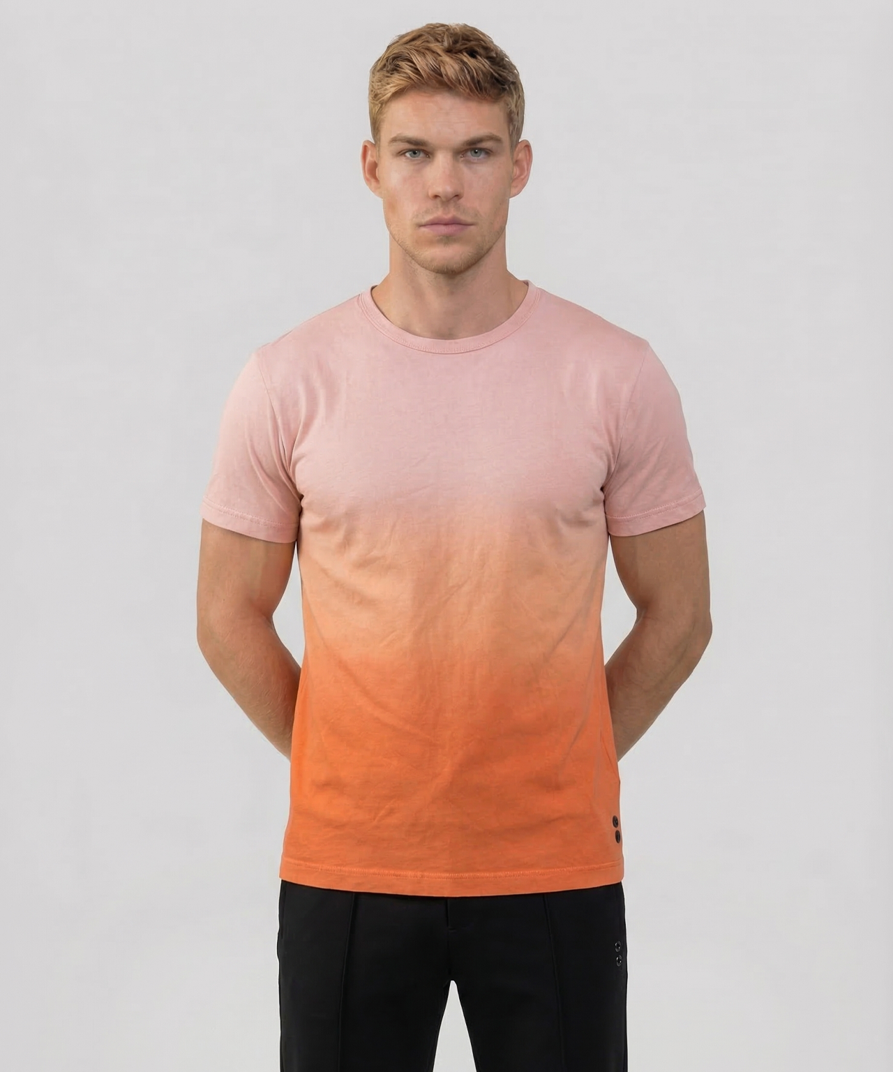 Crew Neck T-Shirt Eyelet Edition: Sunset Orange
