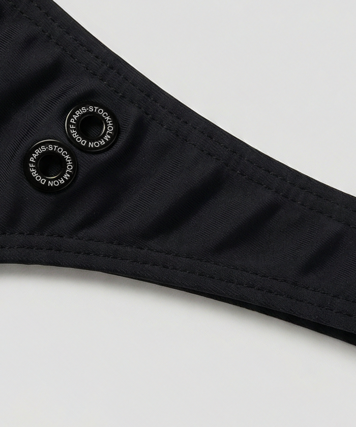 RD Thong Swimwear: Black