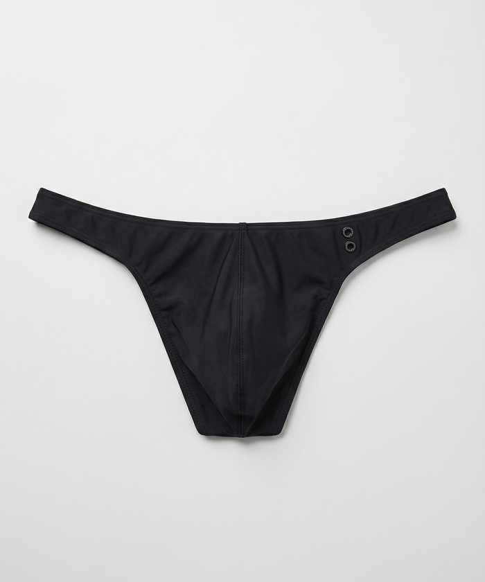 RD Thong Swimwear: Black