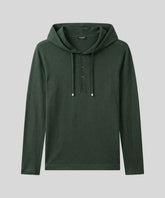 Light Cotton-Silk Hoodie: Green Court