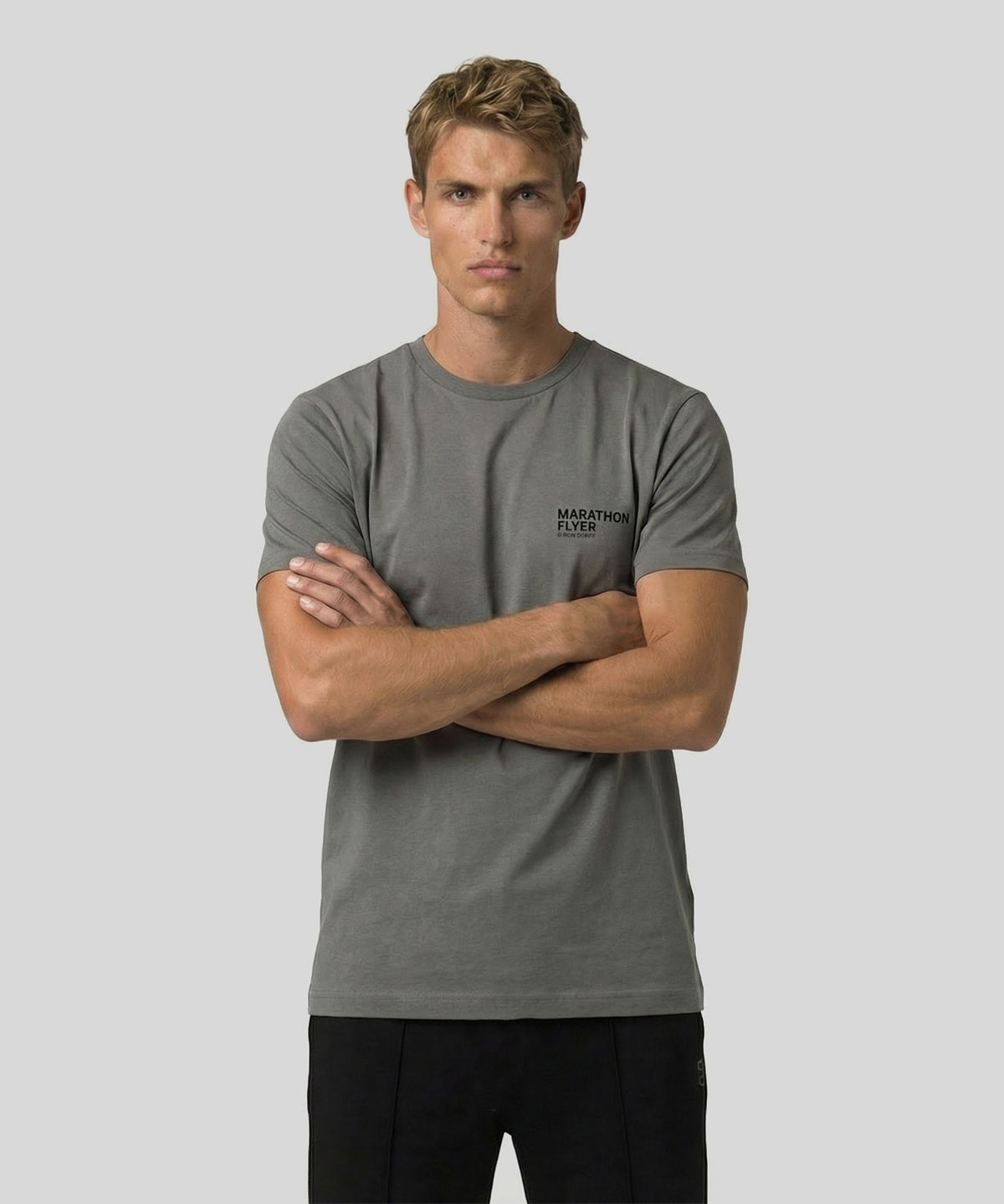 Organic Cotton T-Shirt "MARATHON FLYER": Army Green