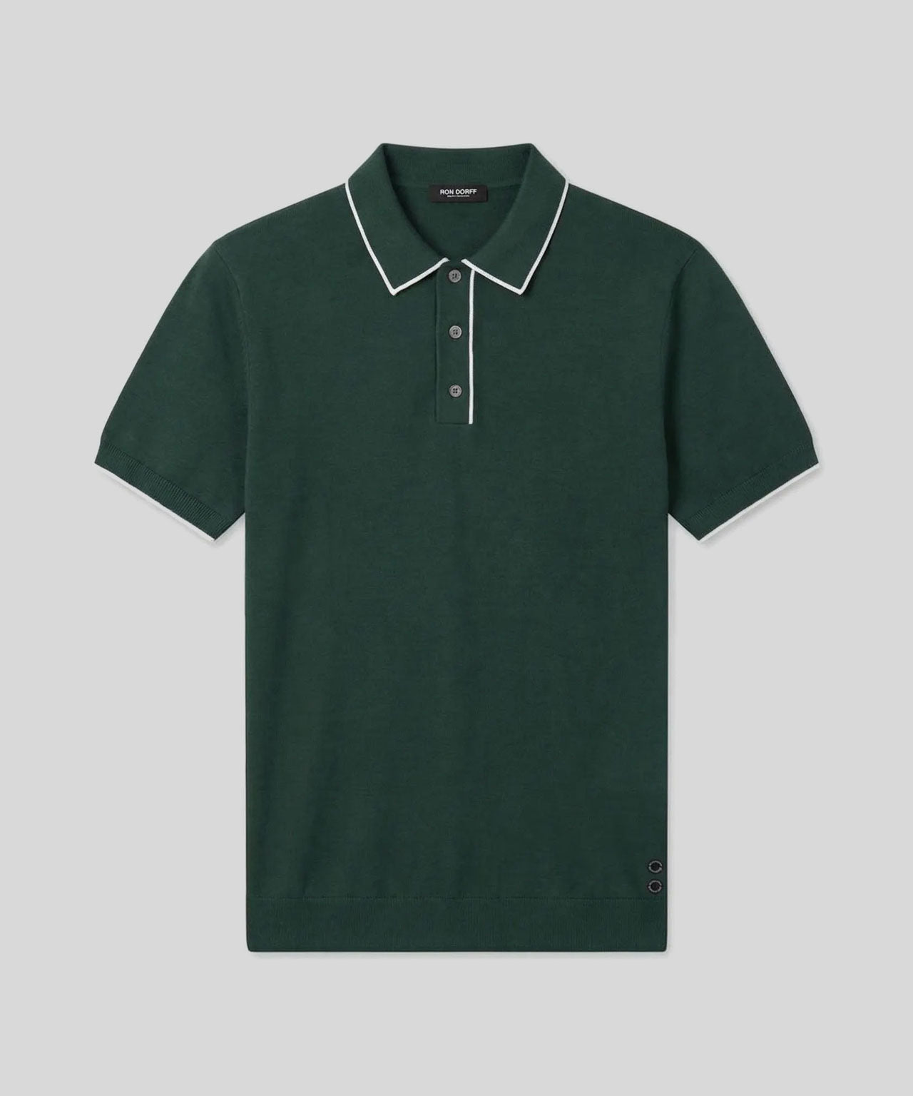 Cotton-Silk Polo: Court Green