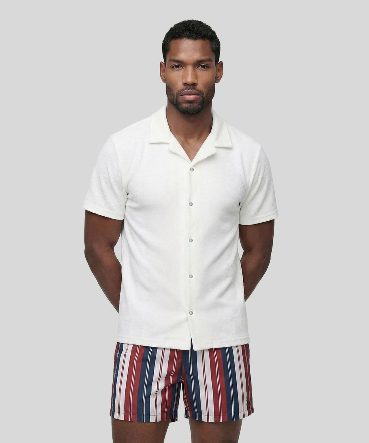 Cotton Terry Shirt: Off White