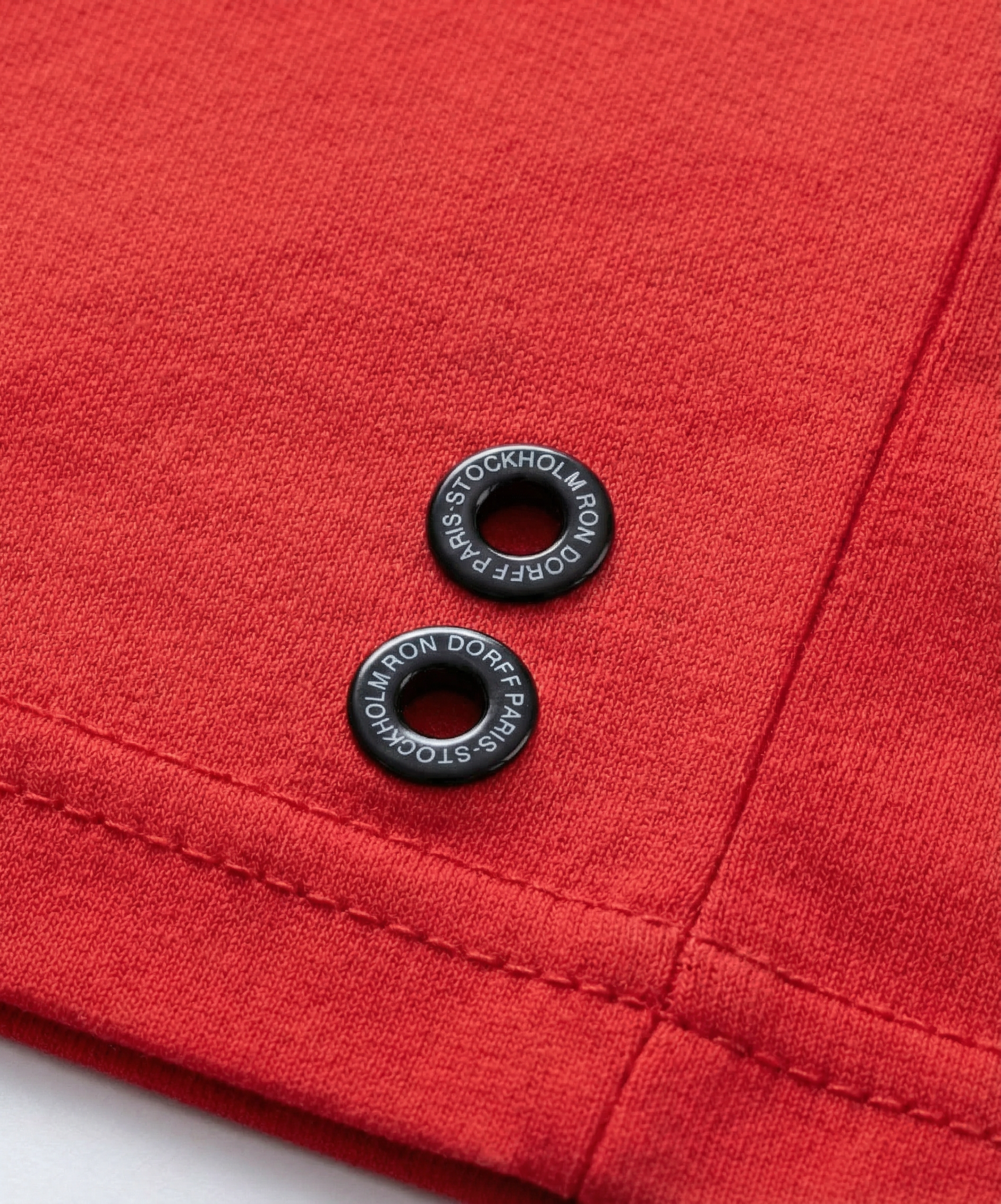 Crew Neck T-Shirt Eyelet Edition: Shocking Red