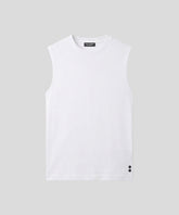 Light Cotton Sleeveless Sweatshirt: White