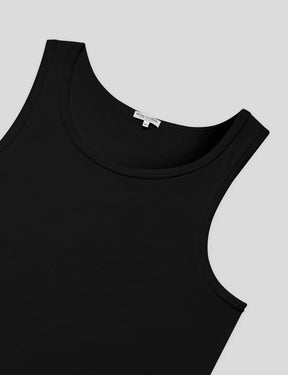 Ribbed Tank Top: Black