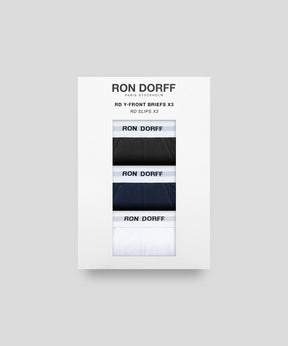 RON DORFF Y-Front Briefs Kit: Navy/White/Black