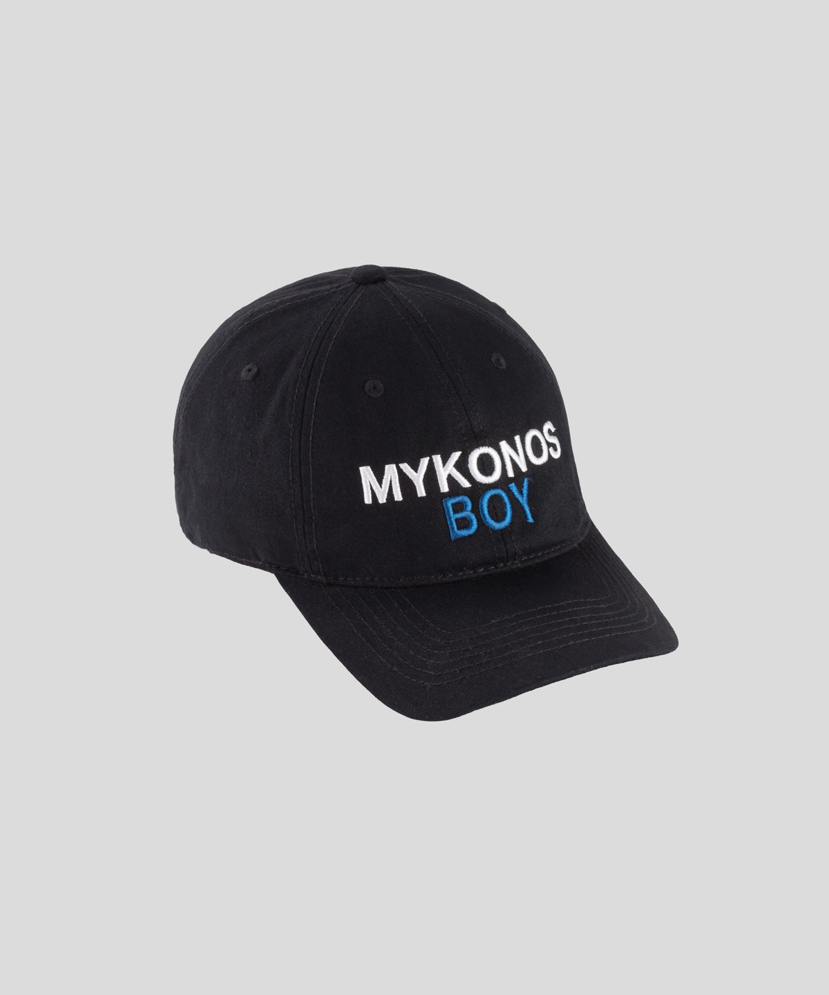 Cotton Coach Cap "MYKONOS BOY": Black