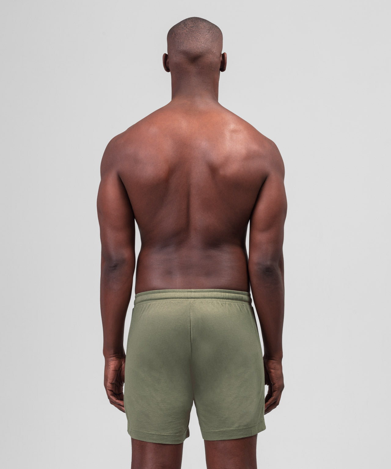 Cotton Modal Home Shorts: Olive Green