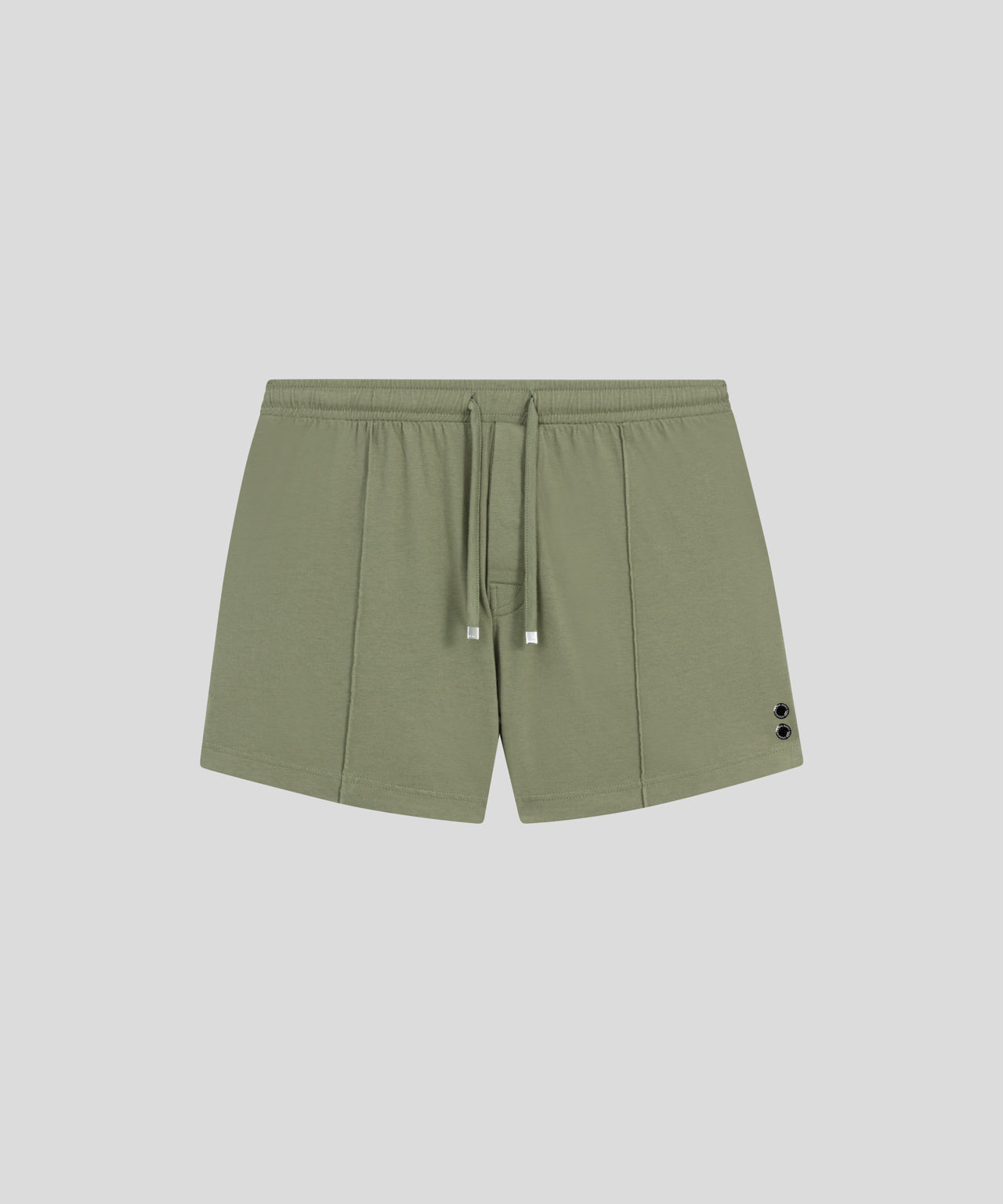 Cotton Modal Home Shorts: Olive Green